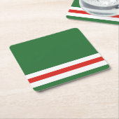 Vlag van Tsjetsjenië Kartonnen Onderzetters (Schuin)