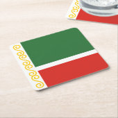 Vlag van Tsjetsjenië Kartonnen Onderzetters (Schuin)