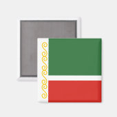 Vlag van Tsjetsjenië Magneet (Voorkant / Achterkant)