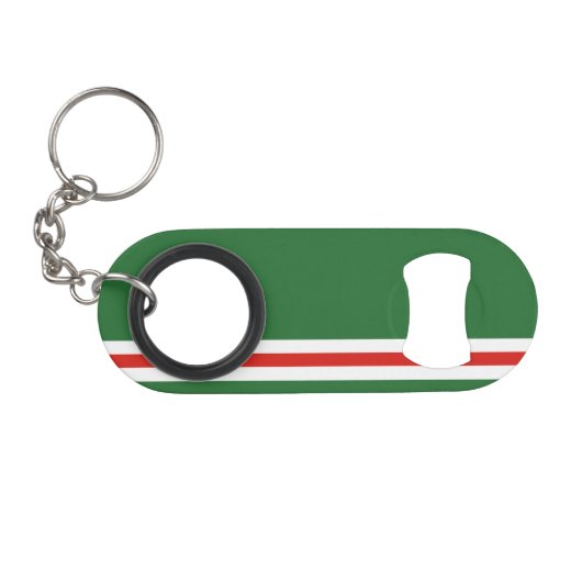Vlag van Tsjetsjenië Mini Flessenopener (Voorkant (Horizontaal))