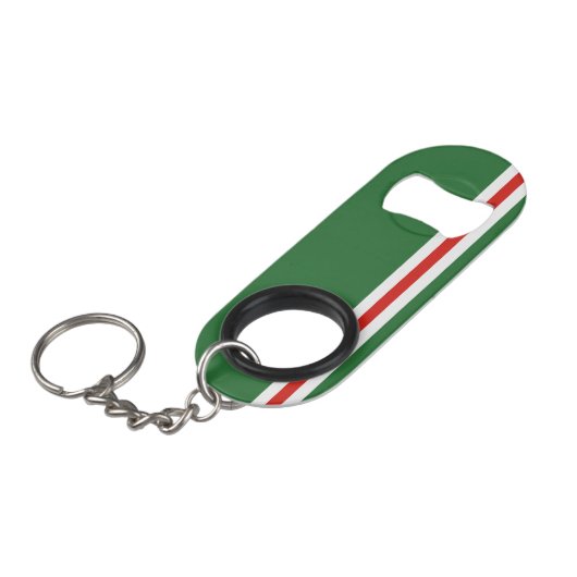 Vlag van Tsjetsjenië Mini Flessenopener (Voorkant Gekanteld)