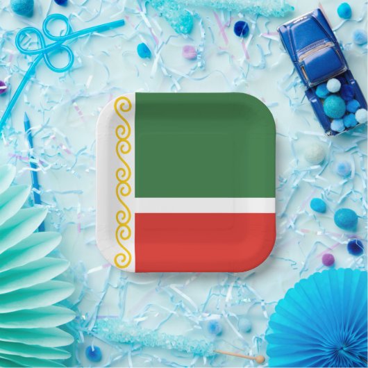 Vlag van Tsjetsjenië Papieren Bordje (Feest)