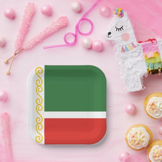 Vlag van Tsjetsjenië Papieren Bordje (Feest)