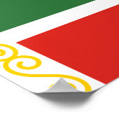 Vlag van Tsjetsjenië Poster (Hoek)
