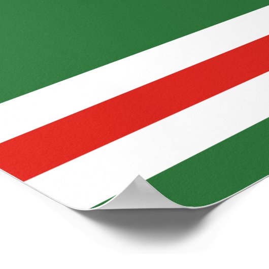 Vlag van Tsjetsjenië Poster (Hoek)