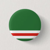 Vlag van Tsjetsjenië Ronde Button 3,2 Cm (Voorkant)
