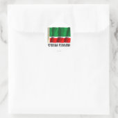 Vlag van Tsjetsjenië Ronde Sticker (Tas)