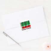 Vlag van Tsjetsjenië Ronde Sticker (Envelop)