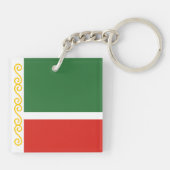 Vlag van Tsjetsjenië Sleutelhanger (Achterkant)