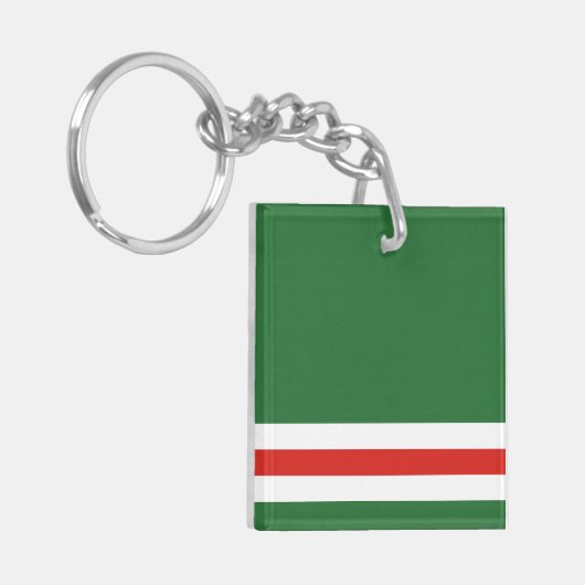 Vlag van Tsjetsjenië Sleutelhanger (Voorkant Links)