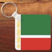 Vlag van Tsjetsjenië Sleutelhanger (Voorkant)