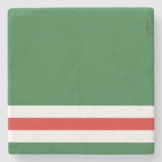 Vlag van Tsjetsjenië Stenen Onderzetter (Voorkant)