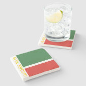 Vlag van Tsjetsjenië Stenen Onderzetter (Zijkant)