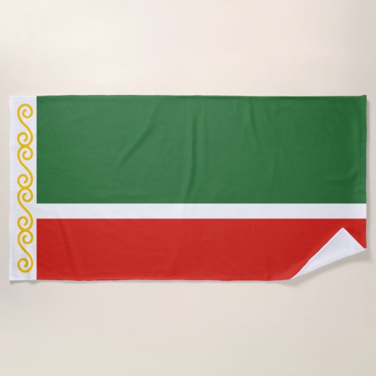 Vlag van Tsjetsjenië Strandlaken (Voorkant)