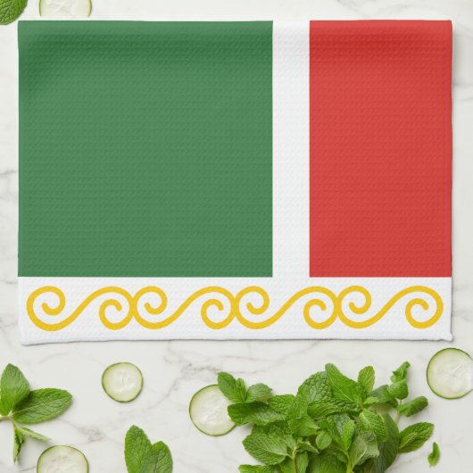 Vlag van Tsjetsjenië Theedoek (Gevouwen)