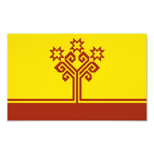 Vlag van Tsjoevasjië Foto Afdruk (Voorkant)