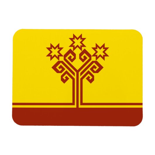 Vlag van Tsjoevasjië Magneet (Horizontaal)