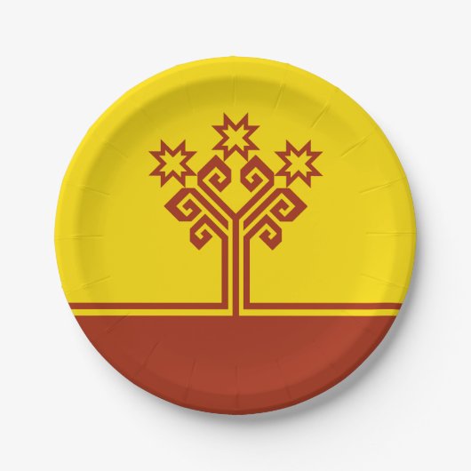 Vlag van Tsjoevasjië Papieren Bordje (Voorkant)