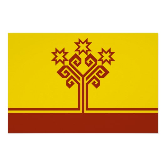 Vlag van Tsjoevasjië Perfect Poster (Voorkant)