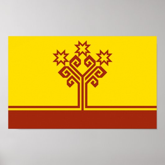 Vlag van Tsjoevasjië Poster (Voorkant)
