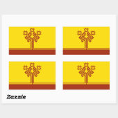 Vlag van Tsjoevasjië Rechthoekige Sticker (Vel)