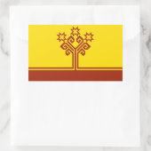 Vlag van Tsjoevasjië Rechthoekige Sticker (Tas)