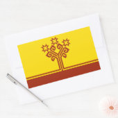 Vlag van Tsjoevasjië Rechthoekige Sticker (Envelop)