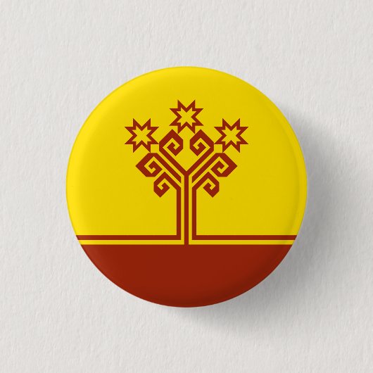 Vlag van Tsjoevasjië Ronde Button 3,2 Cm (Voorkant)