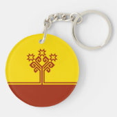 Vlag van Tsjoevasjië Sleutelhanger (Achterkant)