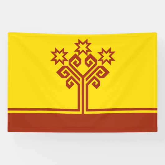 Vlag van Tsjoevasjië Spandoek (Horizontaal)