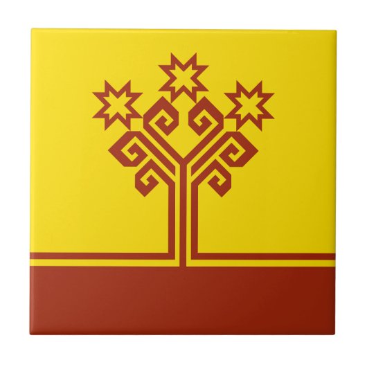Vlag van Tsjoevasjië Tegeltje (Voorkant)
