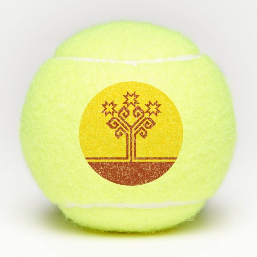 Vlag van Tsjoevasjië Tennisballen (Voorkant)