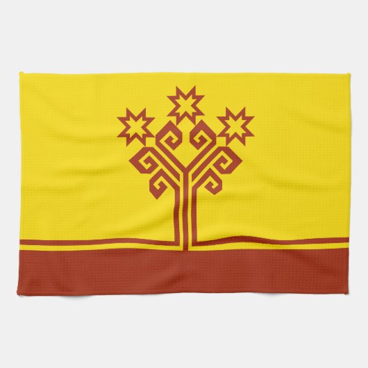 Vlag van Tsjoevasjië Theedoek (Horizontaal)