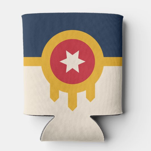 Vlag van Tulsa, Oklahoma Blikjeskoeler (Achterkant)