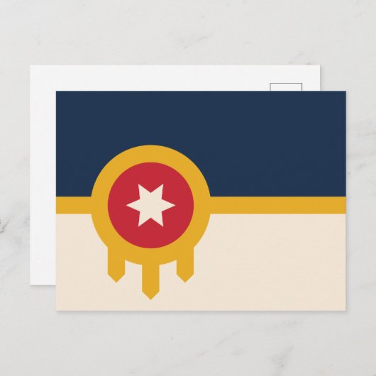 Vlag van Tulsa (Oklahoma) Briefkaart (Voorkant / Achterkant)