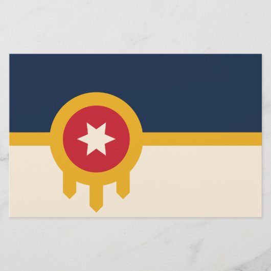 Vlag van Tulsa (Oklahoma) Briefpapier (Voorkant)