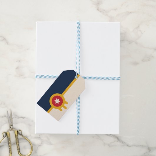 Vlag van Tulsa (Oklahoma) Cadeaulabel (Met Touw)