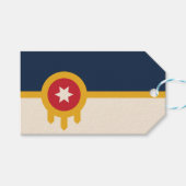 Vlag van Tulsa (Oklahoma) Cadeaulabel (Voorkant (Horizontaal))