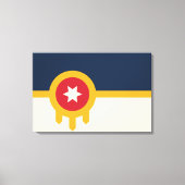Vlag van Tulsa (Oklahoma) Canvas Afdruk (Voorkant)