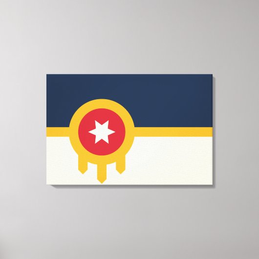 Vlag van Tulsa (Oklahoma) Canvas Afdruk (Voorkant)