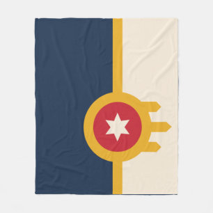 Vlag van Tulsa, Oklahoma Fleece Deken