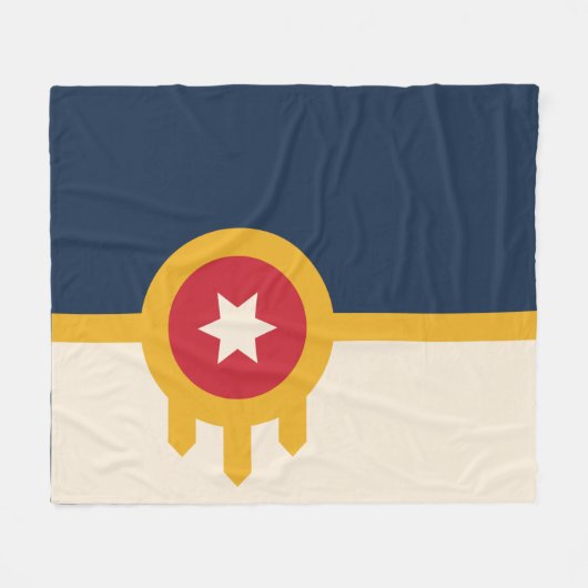 Vlag van Tulsa, Oklahoma Fleece Deken (Voorkant (Horizontaal))