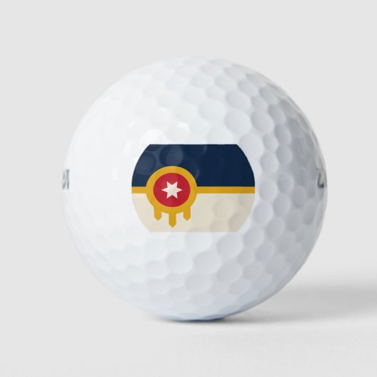Vlag van Tulsa (Oklahoma) Golfballen (Voorkant)