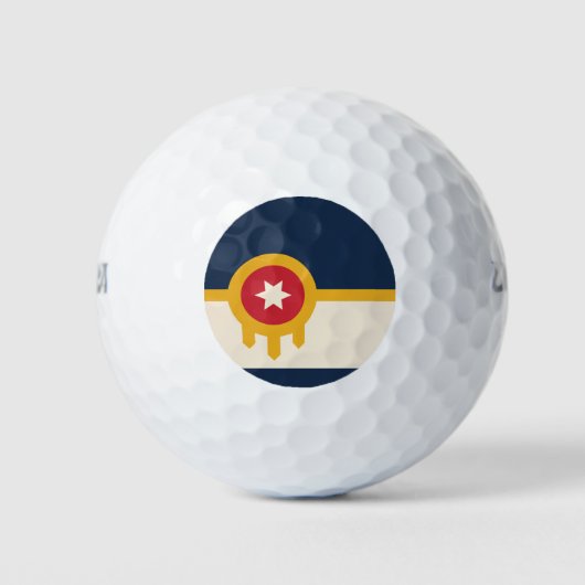 Vlag van Tulsa, Oklahoma Golfballen (Voorkant)