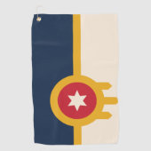 Vlag van Tulsa, Oklahoma Golfhanddoek (Voorkant)