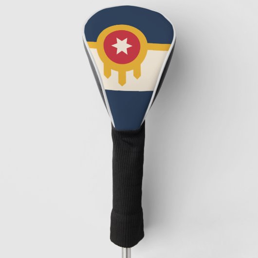 Vlag van Tulsa, Oklahoma Golfheadcover (Voorkant)