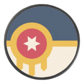Vlag van Tulsa, Oklahoma Hockey Puck (Voorkant)