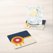 Vlag van Tulsa, Oklahoma Kartonnen Onderzetters (Insitu)