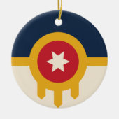 Vlag van Tulsa (Oklahoma) Keramisch Ornament (Voorkant)