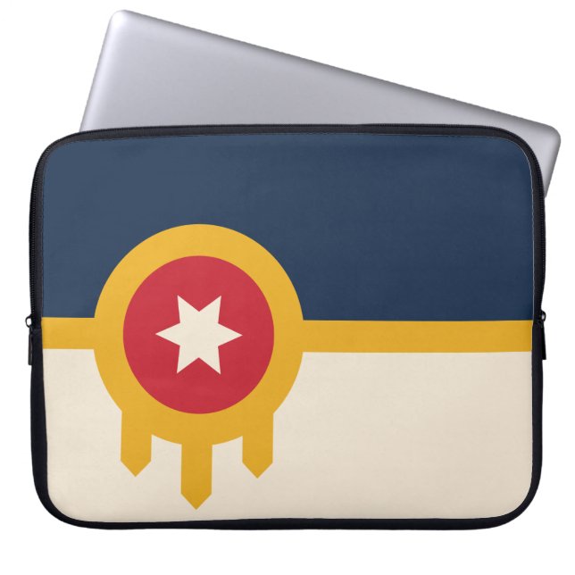 Vlag van Tulsa (Oklahoma) Laptop Sleeve (Voorkant)